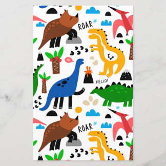 Papier Dinosaures motif transparent