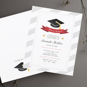 Papier Diplômé du budget Silver White Motif Graduation