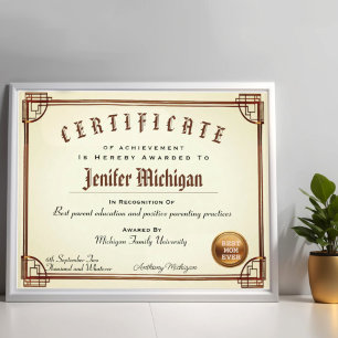 Papier Diplôme professionnel de faux certificat personnal