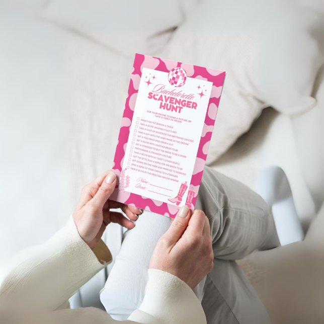 Papier Disco Cowgirl Bachelorette Scavenger Chasse Jeu (Créateur téléchargé)