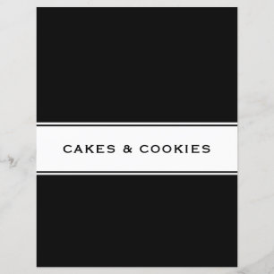 Papier Divider chapitre livre de recettes Gâteaux et co