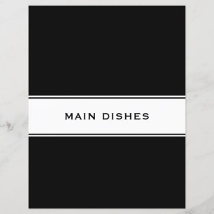 Papier Divider chapitre livre de recettes   Plats princip