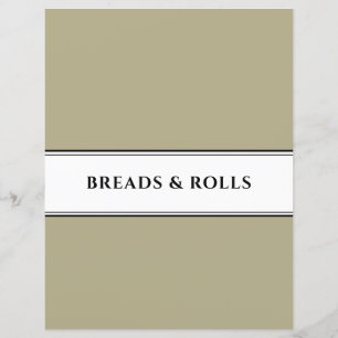 Papier Divider de livre de cuisine Pain et rouleau Sa