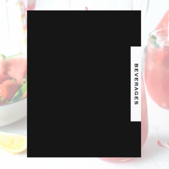 Papier Divider de recette | Boissons | Noir et blanc (Créateur téléchargé)