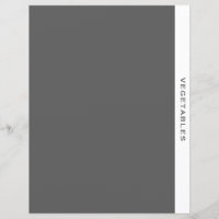 Divider de recette | Légumes | Gris et blanc