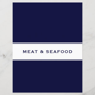 Papier Divider de recette   Marine & White   Viande et fr