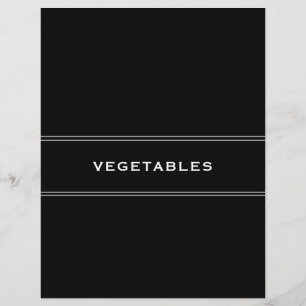 Papier Divider de recette   Noir et blanc   Légumes