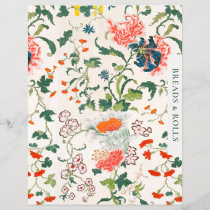 Papier Divider de recette Pailles et rouleaux Floral