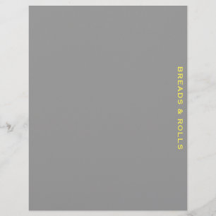 Papier Divider de recette Pailles et rouleaux gris et
