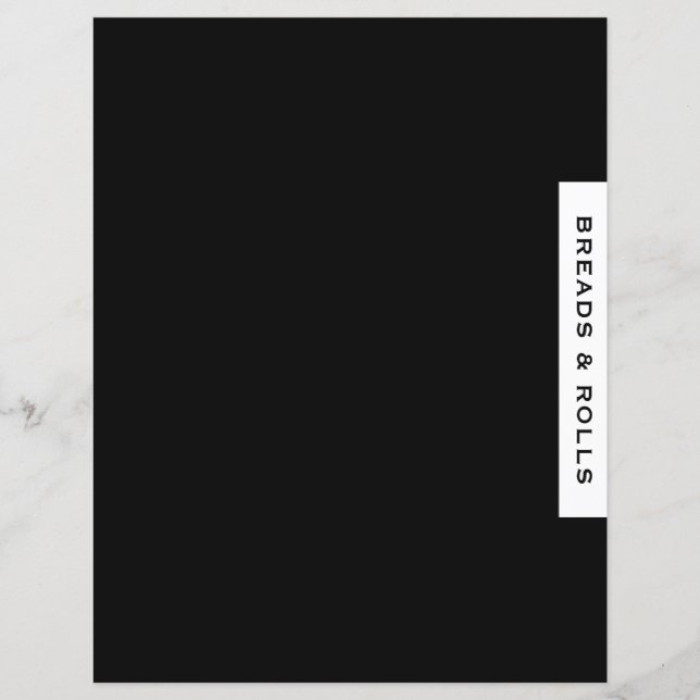 Papier Divider de recette | Pailles et rouleaux | Noir et (Devant)