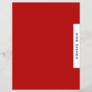 Papier Divider de recette Plats Côtés Noir rouge et b
