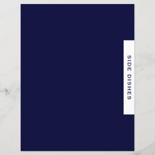 Papier Divider de recette   Plats Côtés   Simple Navy & W