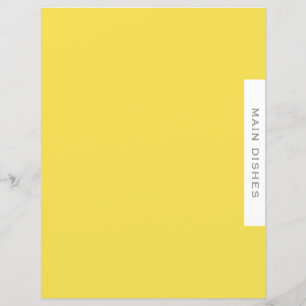 Papier Divider de recette Plats principaux Simple jau