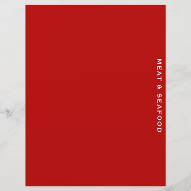 Papier Divider de recette | Viande et fruits de mer | Rou (Devant)