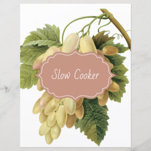 Papier Divider de recettes de raisins blancs botaniques