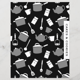 Papier Divideur gâteaux et cookies Cuisine blanche noir