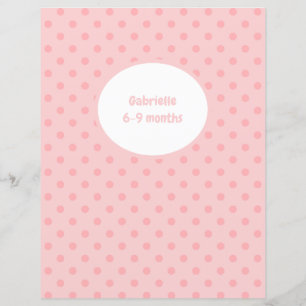 Papier Diviseur à points rose Polka - Album photo pour bé