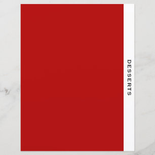 Papier Diviseur de chapitre Desserts Noir rouge et bl
