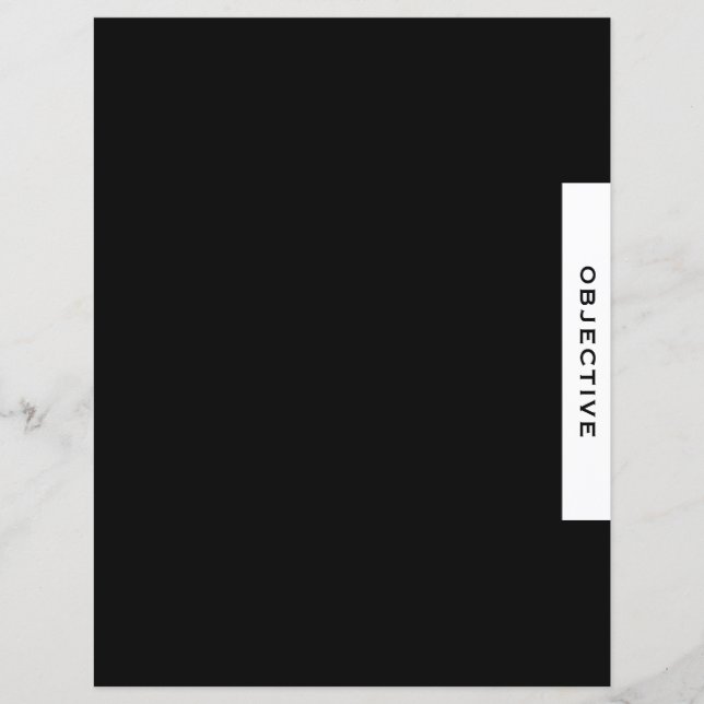 Papier Diviseur de section Classeur de projet | Objectif (Devant)