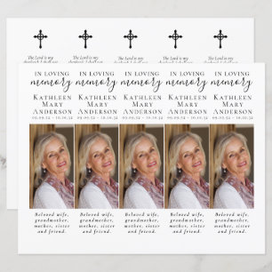 Papier do-it-yourself Photo Sympathy Funeral Prayer Signe