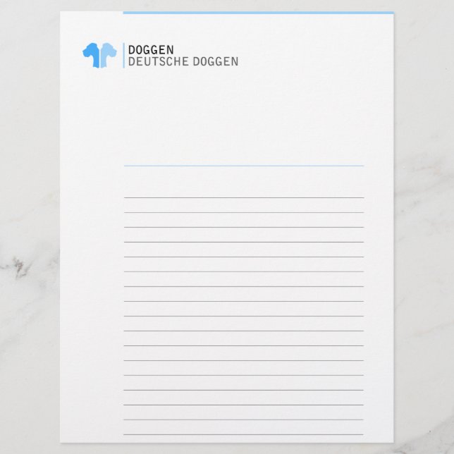 Papier Dogue allemand (Devant)