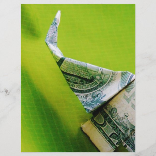 Papier Dollar facture origami éléphant sur arrière - plan (Devant)