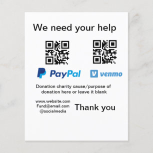 Papier Donation Collection conseil pot ajouter votre q r
