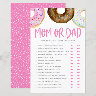Papier Donuts roses et chocolat Jeu de douche maman ou pa