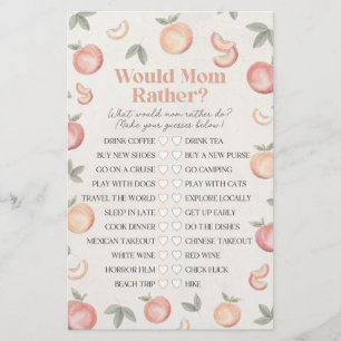 Papier douce pêche à maman plutôt baby shower jeu