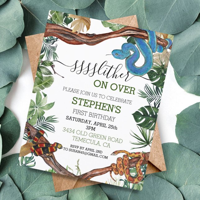 Papier Doucement sur Snake Reptile Lover Anniversaire (Créateur téléchargé)