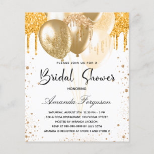 Papier Douche nuptiale budget ballons parties scintillant
