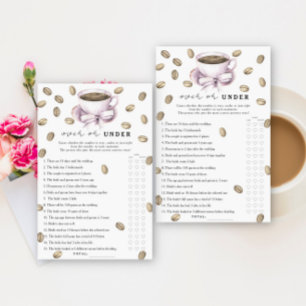 Papier Douche nuptiale Café & Bow Au-dessus ou en dessous