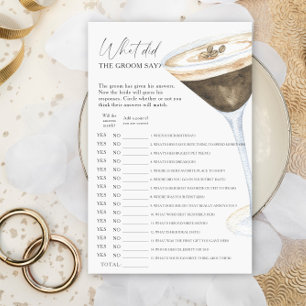 Papier Douche nuptiale de café Qu'est-ce que le marié a d