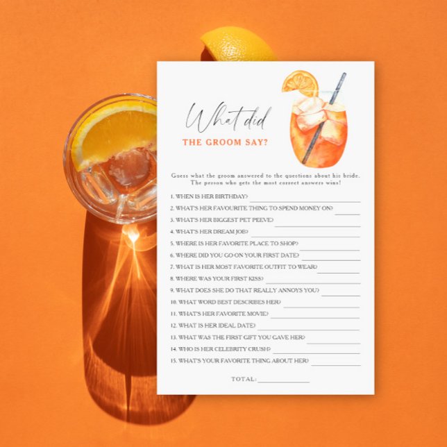 Papier Douche nuptiale Spritz Qu'a dit le marié (Créateur téléchargé)