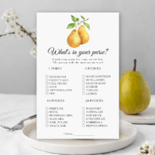 Papier Douche poire nuptiale Qu'y a-t-il dans votre sac à