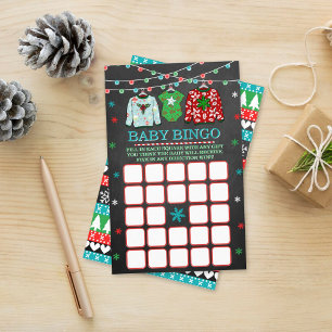 Papier Doux moche Baby shower de Noël Bingo Jeu