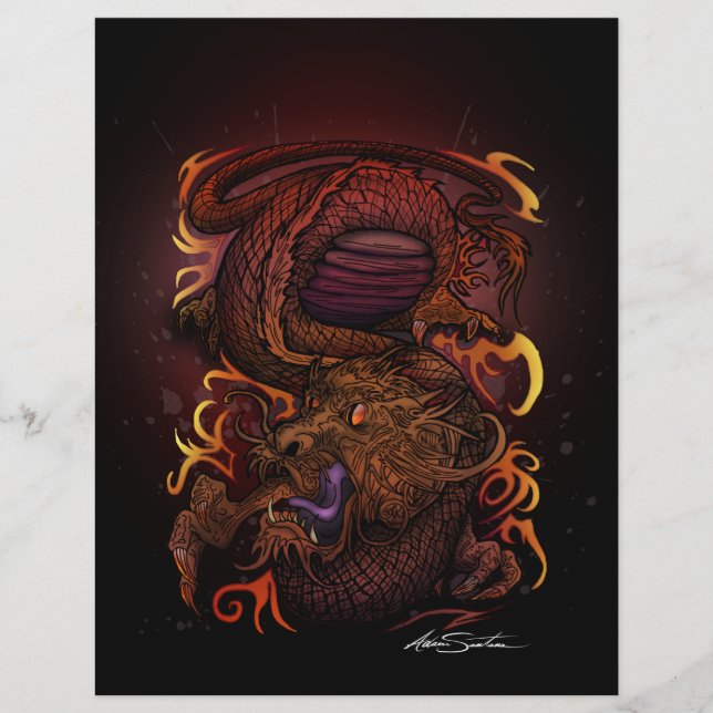 Papier Dragon (conception de signature) (Devant)