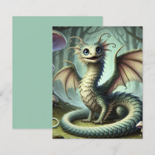 Papier Dragon Jabberwocky Mignon Créature Fantastique Art