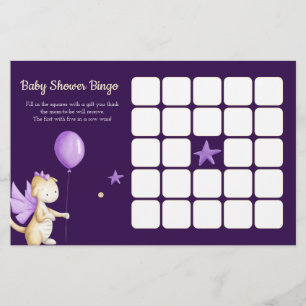 Papier Dragon violet et Baby shower de ballon Jeu de Bing