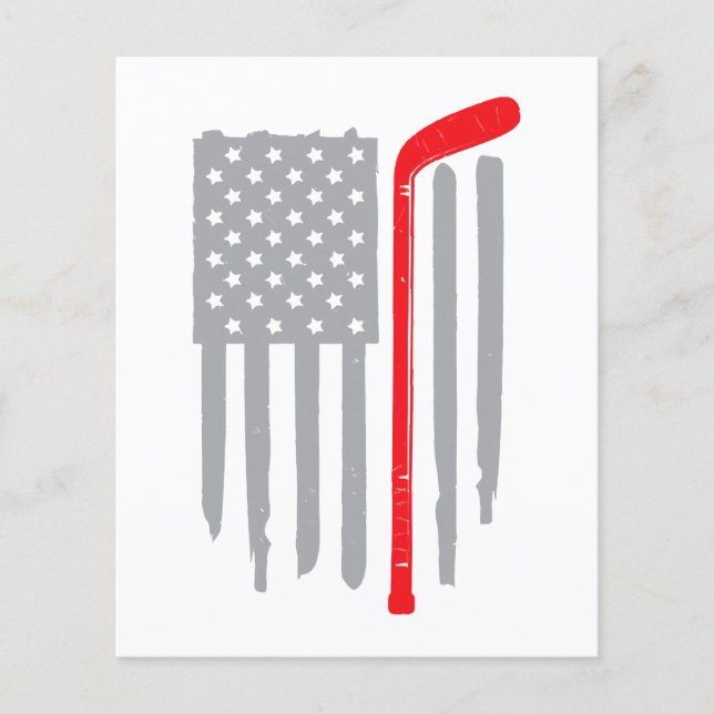 Papier Drapeau américain de hockey (Devant)