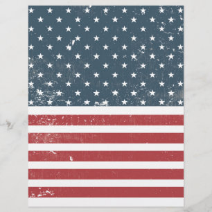 Papier drapeau américain en détresse