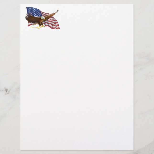 Papier Drapeau américain et aigle (Devant)
