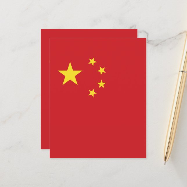 Papier Drapeau chinois (Devant/Arrière en situation)