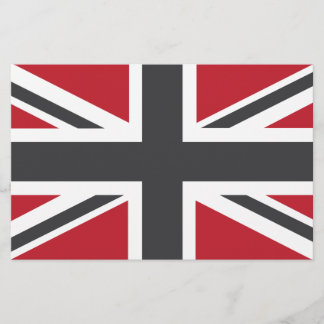 Papier Drapeau cool gris rouge Union Jack britannique (UK