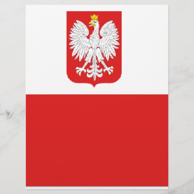 Papier drapeau de la pologne (Devant)