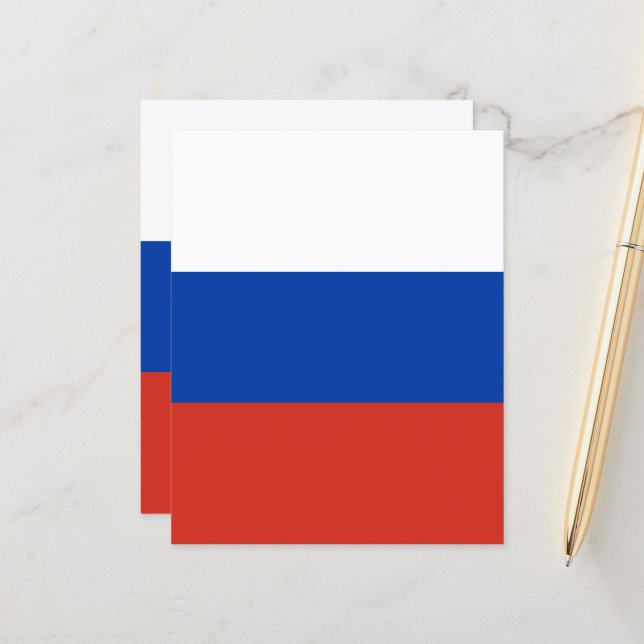 Papier Drapeau de la Russie (Devant/Arrière en situation)