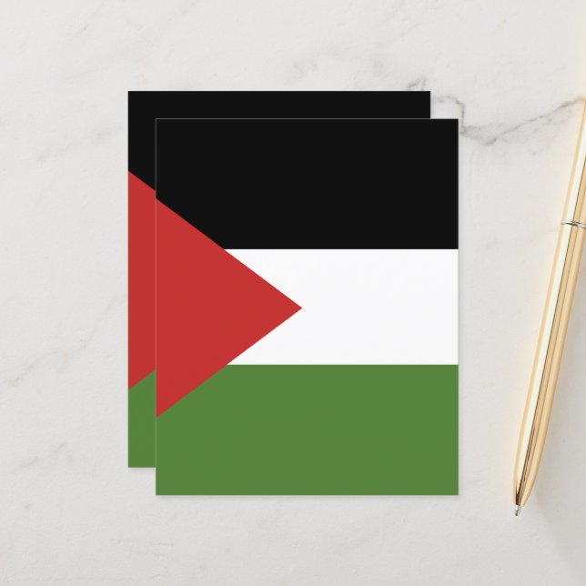 Papier Drapeau de Palestine (Devant/Arrière en situation)