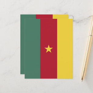 Papier drapeau du Cameroun