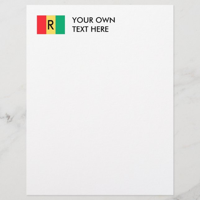 Papier Drapeau du Rwanda (Devant)