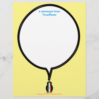 Papier Drapeau mexicain parlant Mme Penguin stationnaire